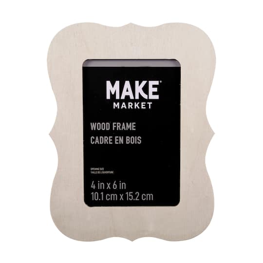 4" x 6" Ready-To-Finish Scalloped Edges Wood Frame by Make Market®